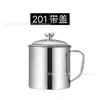 Taza de Boca Cilindro de Té de Acero Inoxidable 316 con Asa Taza de Hierro para el Hogar Agua Potable Pequeña Taza de Agua para Niños de Guardería con Tapa