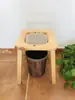 Estante para Inodoro para Hogares de Personas Mayores y Artefacto de Baño para Mujeres Taburete para Sentarse Silla Taburete Auxiliar de Madera para Mujeres Embarazadas