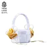Venta Caliente AliExpress Flor de Satén Cesta de Flores Traje Estilo Occidental Florista Cesta de Flores Suministros de Boda