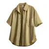 Enbu Verano Nuevo Estilo Japonés Holgada Fresca Moderna Manga Corta Juvenil Casual Camisa Chaqueta Top para Hombre