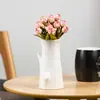 Qingrou moderno Nórdico fosco cerâmica decorativo flor seca Flor sala de estar arranjo de flores decoração corredor mesa de escritório estudo dispositivo de flor