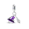 Panjia Transfronterizo 2025 Colgante Corazón de Payaso Corazón Azul Morado Pulsera de Globo Aerostático Joyería DIY con Cuentas