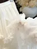 Falda de Malla Patchwork con Volantes Irregulares en Capas para Mujer, Estilo Delgado de Principios de Primavera, Falda Súper Hada tipo Pastel de Línea A Esponjosa