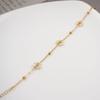 Set de Collar de Perlas de Flores Pequeñas Transfronterizo para Mujer Cadena de Acero Titanio Pulsera Aretes Tobillera Set de Cuatro Piezas Collar de Cuentas de Miyuki