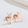 Joias Transfronteiriças Europeias e Americanas, Brincos Pequenos de Animal Dinossauro de Aço Inoxidável da Moda, Joias de Orelha Simples Personalizadas, Atacado em Estoque