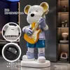 Figurita de Oso Guitarrista Alcancía Altavoz Bluetooth Tamaño Grande Sala de Estar Mueble de TV Grande de Pie Regalo de Inauguración de Casa