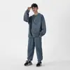 Outono e Inverno Novo Conjunto de Desenvolvimento Secundário Moletom com Gola Redonda Raglã Solto Placa Leve Tendência Estilo Casal Estilo de Hong Kong Casual