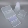 Caja de embalaje rectangular de plástico transparente, caja de exhibición de herramientas de ferretería, caja de embalaje para artículos pequeños, caja de almacenamiento de cuentas y botones