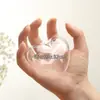 3-90cm Bola de Plástico Transparente Decorativa Navideña Bola Navideña Flor Eterna Bola Redonda Hueca Bola Decorativa Colgante de Acrílico