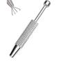 Varilla guía de acero inoxidable con roscas interna y externa, Aguja guía perforadora, Aguja para perforación de oreja, Aguja extractora de aretes para oreja, Herramienta auxiliar para anillo de ombligo