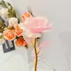 Ramo de Rosas Coloridas Simuladas, Decoración de Flor Inmortal Luminosa, Accesorios para Fotos, Recuerdo del Día de San Valentín Chino