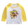 Camiseta infantil de manga comprida primavera e outono roupas 2022 novos meninos algodão fino top outono bebê bonito camisa de fundo