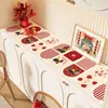 Alfombrilla Roja de Año Nuevo de Gama Alta para Comedor, Mantel Individual, Decoración de Boda para Entrada, Alfombrilla Protectora para Encimera de Zapatero, Alfombrilla para Mueble de TV