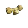 Conexões para aquecimento de piso em cobre puro conectores de tubo alumínio-plástico 1/2" 3/4" reto cotovelo T coletor solar acessórios para tubos de água