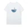 Camiseta de Manga Corta para Hombre Estilo Hong Kong 100% Algodón Moderna Ins Versátil Estampado de Astronauta Lunar Top Holgado