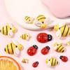 Accesorios de Resina Adorno para la Cabeza de Abeja de Dibujos Animados Accesorios DIY Horquilla para el Cabello de Niños Gota de Crema Pegamento Parche para Carcasa de Teléfono Móvil
