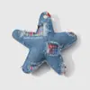 Moda Retro Estilo Páramo Multicolores Cuadros Estampado Leopardo Lentejuelas Estéreo Mezclilla Estrella Accesorios para Joyería DIY Colgante