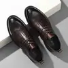 Zapatos de Piel para Hombre, Vestimenta Formal de Negocios, Patrón Tallado Brogue, Zapatos de Oficina Estilo Británico, Zapatos Casuales para Hombre, Piel de Vaca de Primera Capa