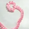 En Stock 2.5cm Encaje de Poliéster con Volantes de un Solo Lado para Dobladillo de Ropa, Accesorio para Manualidades Hecho a Mano