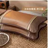 Almohada refrescante de verano, almohada de trigo sarraceno, núcleo de almohada de ratán helado de verano, un par de almohadas de soporte para el cuello para adultos, almohada especializada de bambú para ayudar a dormir