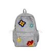Mochila Escolar Original INS de Veludo Japonês Grande Capacidade Estrela para Alunos do 4º ao 6º Ano e Ensino Fundamental II/Médio