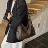 Bolso de Nicho Súper Popular para Mujer, Cruzado Casual Retro Perezoso, Bolso Tote de Color Sólido, Bolso Cubo de un Solo Hombro de Alta Gama para el Trabajo