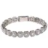 Pulsera de Hielo y Azúcar con Diamantes del Mismo Estilo de Ci Cheng, Pulsera Unisex de Circonita Hip-Hop, Joyería de Moda de Gama Alta Europea y Americana