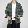 Verano 2026 Nuevo Estilo Chino Hanfu Algodón Lino Holgado Ropa Protectora Solar, Cardigan Abotonado Talla Grande Estilo Chino, Ropa Masculina Estilo Étnico
