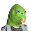Venta al por mayor del fabricante Cabeza de pez verde Sirena Pez extraño Máscara Casco Hombre pez verde Carpa Animal Casco de látex