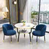 Juego de Mesa y Sillas de Recepción y Negociación de Lujo Ligero para Apartamentos Pequeños, Mesa de Comedor para Tiendas de Té de Leche, Cafeterías y Juego de Mesa Redonda Pequeña para Balcón