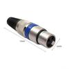 Conector de audio para bricolaje XLR macho y hembra con anillo de color de carcasa de aleación de zinc de punto transfronterizo de tres núcleos y equilibrio de cañón