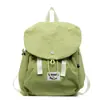 Mochila com Cordão Cor Sólida Estilo Japonês Cordão Mochila Feminina Verão 2025 Simples Leve Casual Roupas de Trabalho Pequena Mochila para Exterior