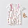 Traje de Escalada Hattie Lindo de Solapa Pequeña para Bebé Niña, Mameluco Moe Bao, Ropa Exterior de Algodón Puro, Mameluco Hattie, Estilo Nuevo