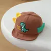 Boné de Beisebol Infantil de Malha com Aba Macia para Primavera e Outono Super Fofo de Dinossauro para Meninos e Meninas