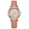 Reloj de Mujer Sencillo y Elegante Más Vendido, Reloj de Moda con Correa de Cuero Mate, Reloj de Cuarzo Casual con Pedrería, Relojes para Mujer al por Mayor