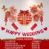 Papel Crepom Buquê Feito à Mão Conjunto Pronto Criativo Decoração de Quarto de Casamento Papel Flor de Papel Tridimensional Flor de Papel Janela Fundo Palco
