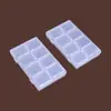 Caja de Plástico con Compartimentos Caja Transparente de PP Extraíble Uñas Postizas Pedrería Pequeña Caja de Almacenamiento Multicompartimento Papelería Tapa abatible