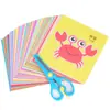 Corte de Papel para Bebé Dibujo Animado Animal Línea de Papel Origami Educación Temprana Manualidades para Niños DIY Papel de Color Creativo