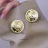 Botão de metal vintage estilo britânico Leão Duplo botão de punho de terno casaco casaco roupas moda fivela versátil atacado