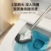 Cepillo para inodoro sin rincones muertos, montado en la pared para uso doméstico, nuevo diseño para limpiar inodoros y baños, cepillo para inodoro de mango largo, alta calidad