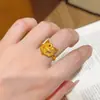 Nuevo Anillo de Zorro de Rubí Antiguo Estilo Chino Anillo de Zorro Hueco Anillo para Mujer Estilo Chino Regalo para Novia