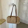 Bolso de Hombro Individual de Gran Capacidad Estilo Coreano Retro Alta Apariencia para Viajes Cotidianos 2026 Otoño Gamuza Felpa Nicho Elegante Bolso de Axila