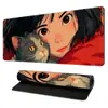 Alfombrilla de ratón Chica Gato Negro Ratón Gruesa Anime Dibujos Animados Creativa Oficina Juego Antideslizante Grande para Escritorio