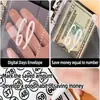 Desafío de los 100 Sobres Transfronterizo Diario de Ahorro de Dinero para Parejas Desafío Cuaderno de Hojas Sueltas Planificador de Efectivo