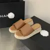 566-3~2026 Nuevas Sandalias de Cuña con Suela Gruesa de Cuerda de Cáñamo Tejida Estilo Verano para Mujeres para Usar Afuera