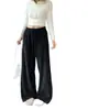 Otoño/Invierno Suaves y Esponjosos Rojo Encore Pantalones Largos de Pierna Ancha Cordón Cintura Alta Estilo Perezoso Pantalones Deportivos Ropa para Mujer Fuente de Cadena de Suministro de Comercio Electrónico
