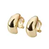 Moda Transfronteriza Europea y Americana Nuevos Pendientes Clips para Orejas de Gota de Agua Franceses Sin Perforaciones Pendientes Brillantes Simples de Gama Alta para Mujer de Moda