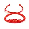 Pulsera de Hilo Rojo Año del Caballo 2026 para Año Zodiacal, Doce Animales del Zodiaco Caballo, Rata, Conejo, Buey, Pulsera Tejida de Ágata para Hombres y Mujeres Regalo