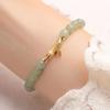Pulseira de Prata Bambu Jade Hetian Imitação para Meninas Luxo Leve Nicho Exquisito Senso de Alto Padrão Pulseira de Jade Presente de Tanabata Dia dos Namorados