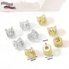 Chapado en Cobre Oro Real Microincrustado con Diamantes con Espaciadores Cortados de Circonio Cuentas de Agujero Grande Pulsera Collar Cadena para Teléfono Móvil Cuentas Sueltas para Manualidades